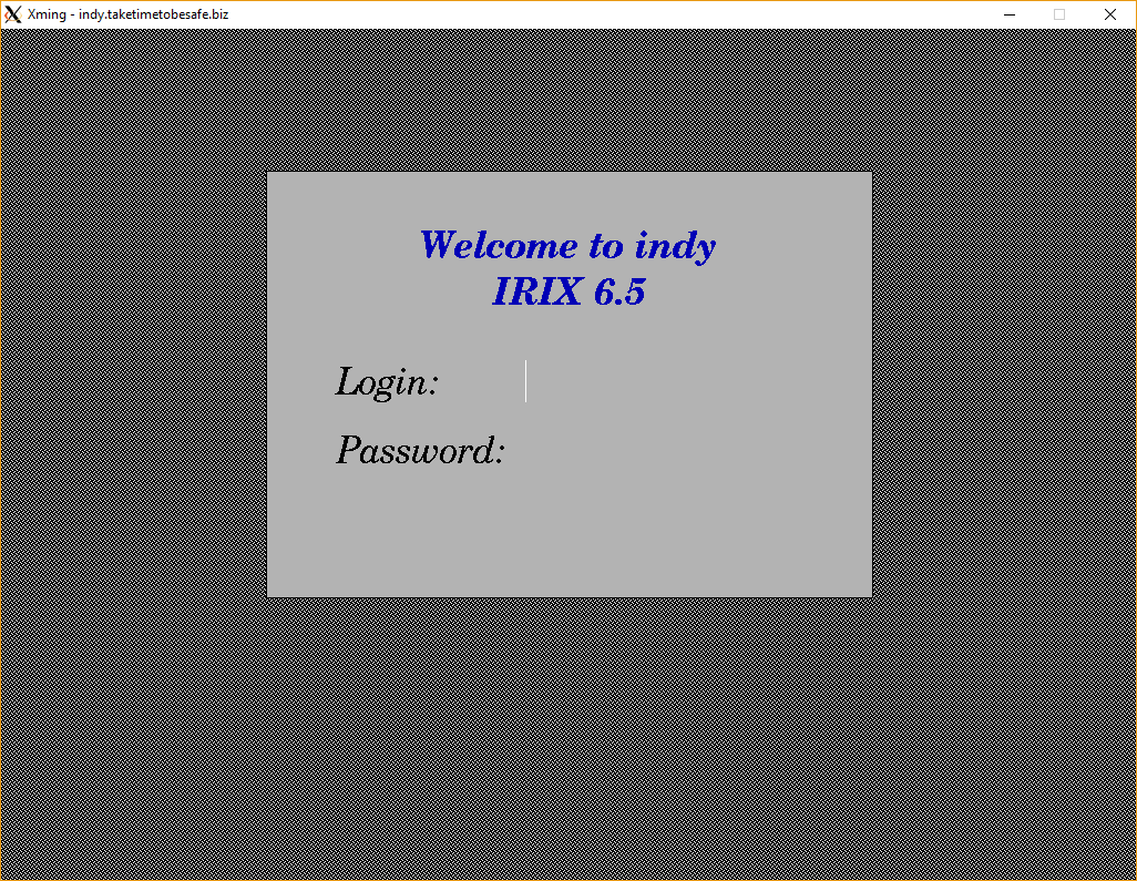 IRIX login window