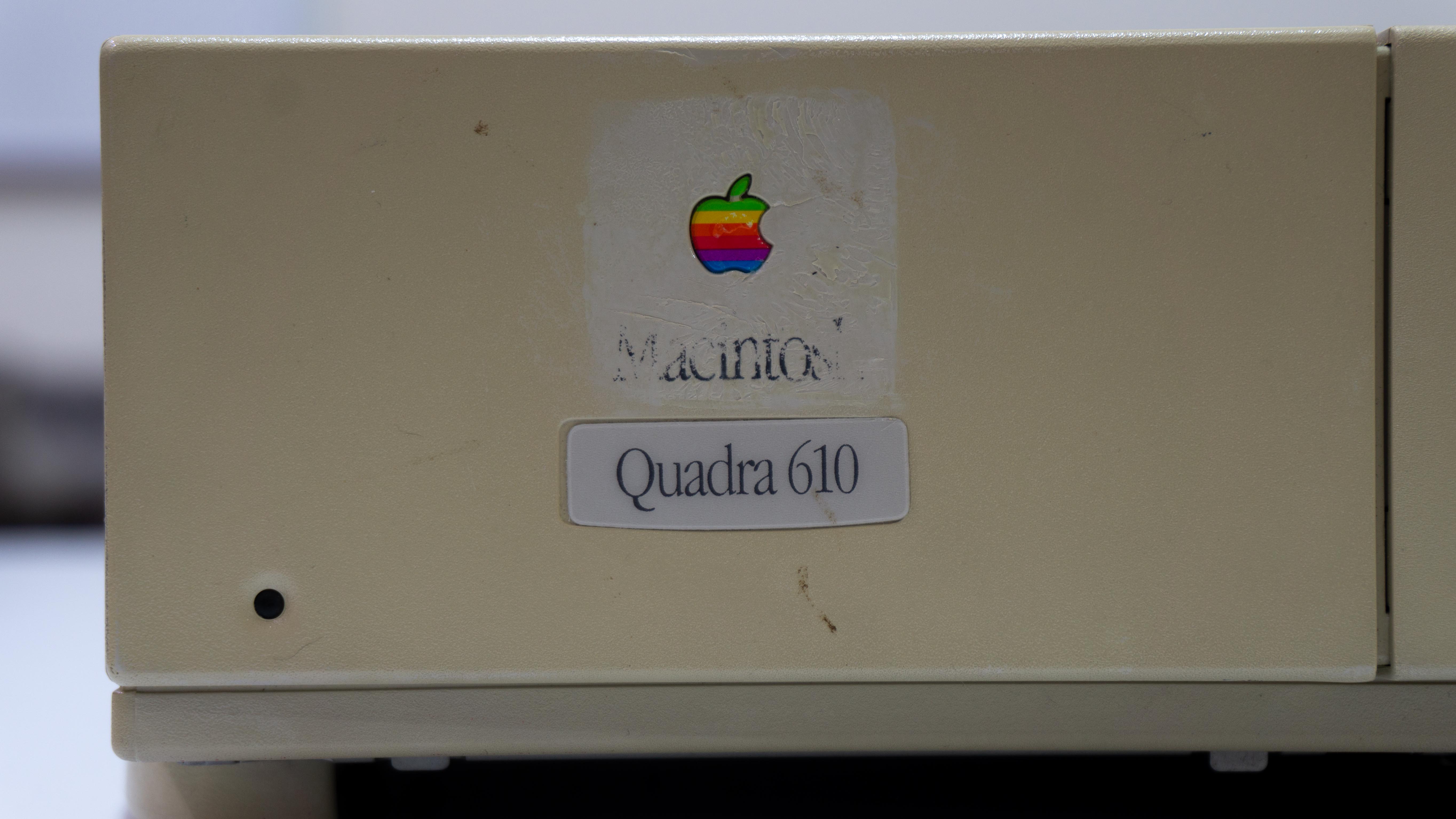 Quadra 610 nameplate (a bit scuffed up)